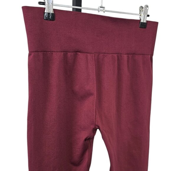 Knix Womens Good To Go Seamless Leggings, Dark Cherry, High Rise, Size Large - Picture 8 of 8